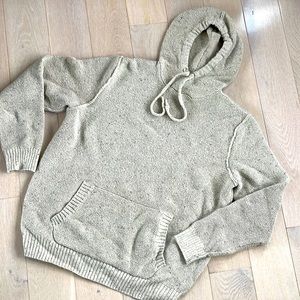 American eagle hooded wool & silk sweater
